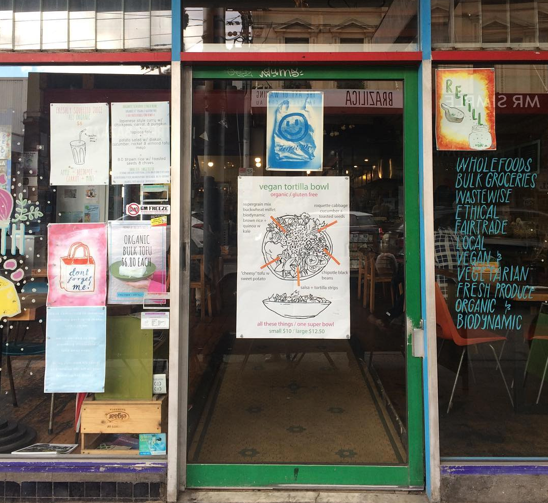 Menu, Friends of the Earth Melbourne Food Coop & Cafe