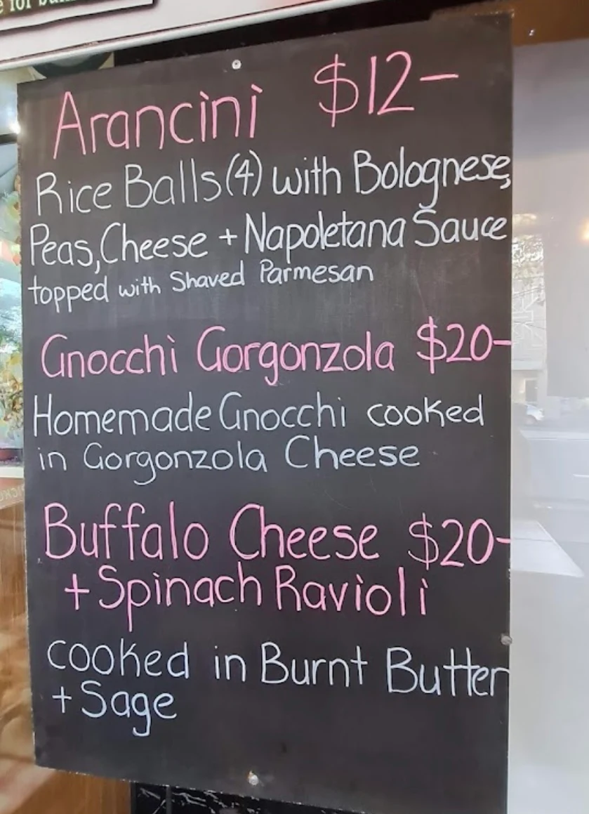 Menu, Monte Carlo Pizzeria Restaurant