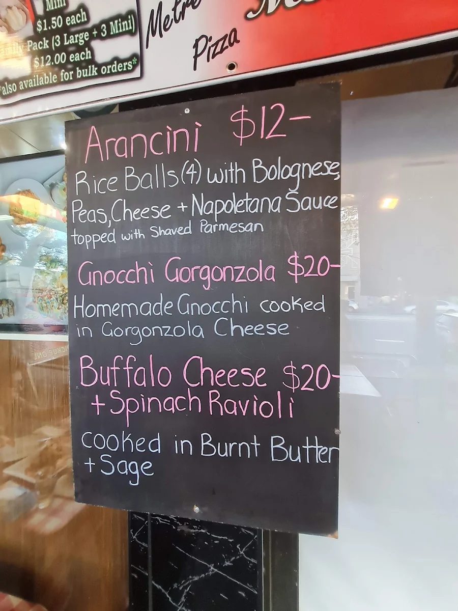 Menu, Monte Carlo Pizzeria Restaurant