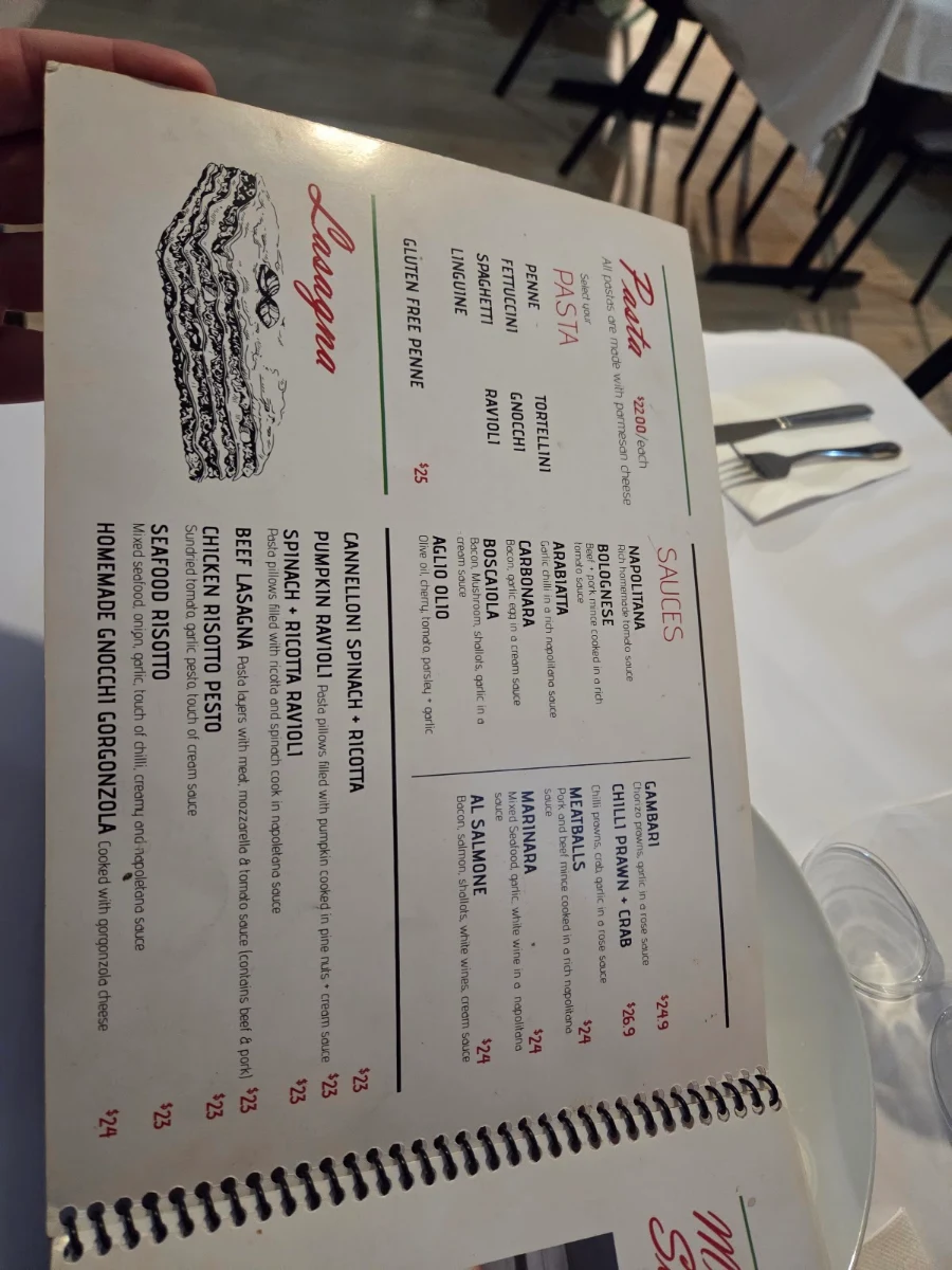 Menu, Monte Carlo Pizzeria Restaurant