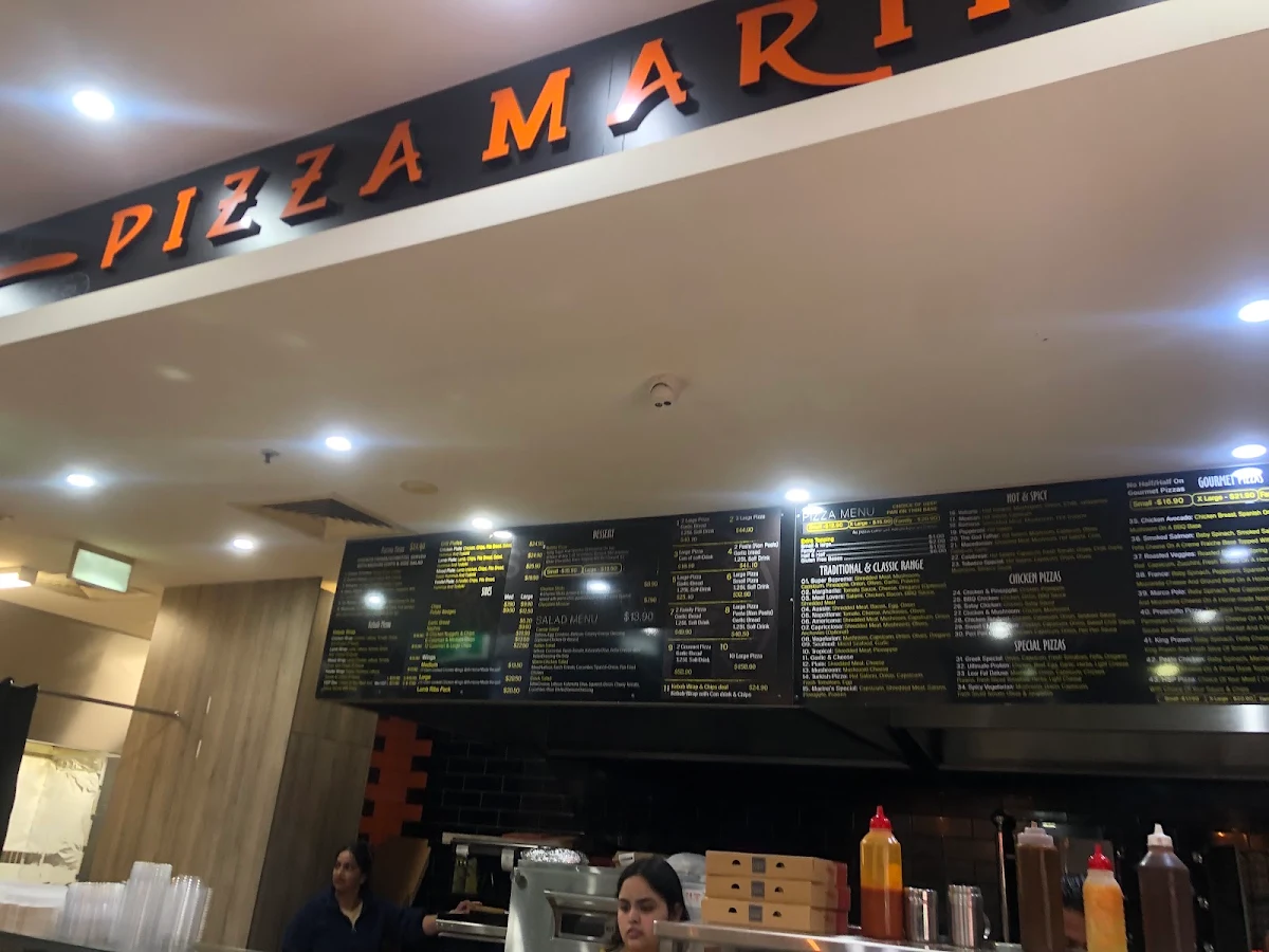 Menu, Cafe Marina & Pizzaria