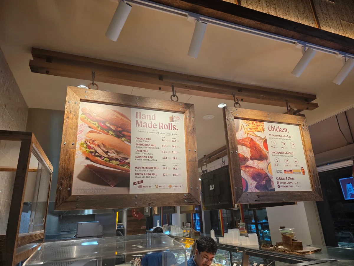 Menu, Chargrill Charlie's Sydney Olympic Park