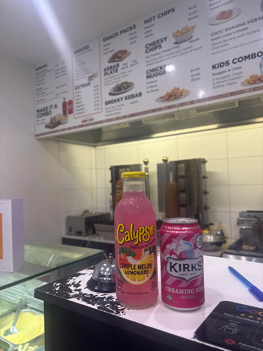 Menu, Pimpama Kebabs