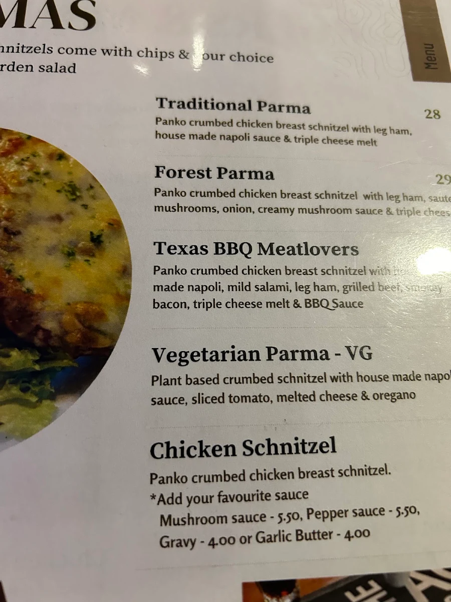 Menu, The Acorn Bar & Restaurant