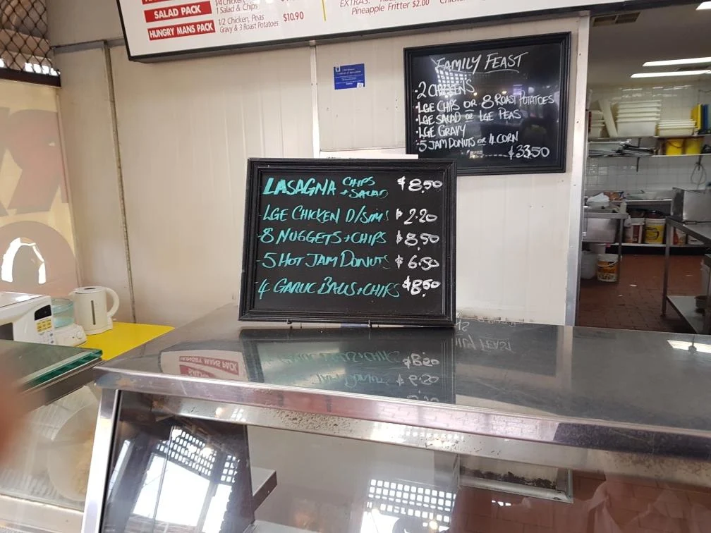 Menu, Chickery Fish Chicken Shop Geelong