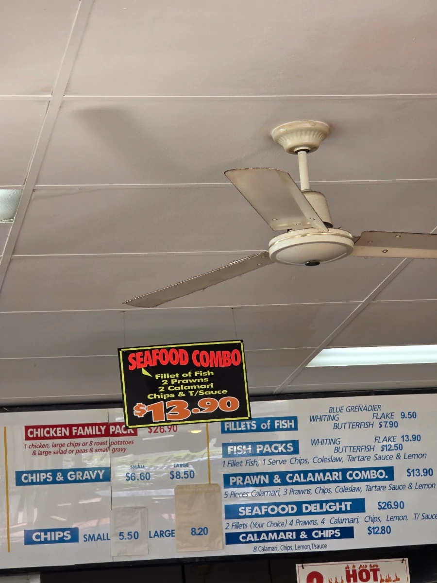 Menu, Chickery Fish Chicken Shop Geelong