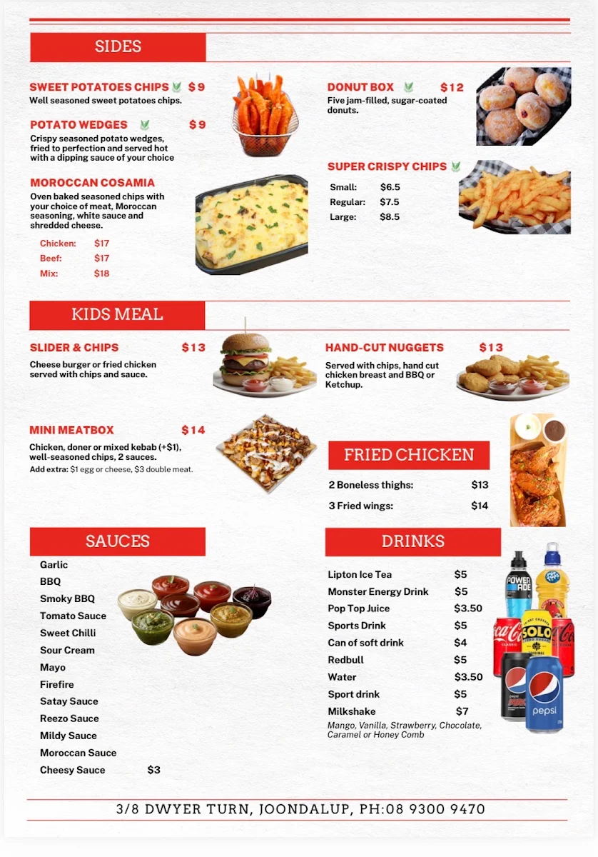 Menu, Reezo Kebab