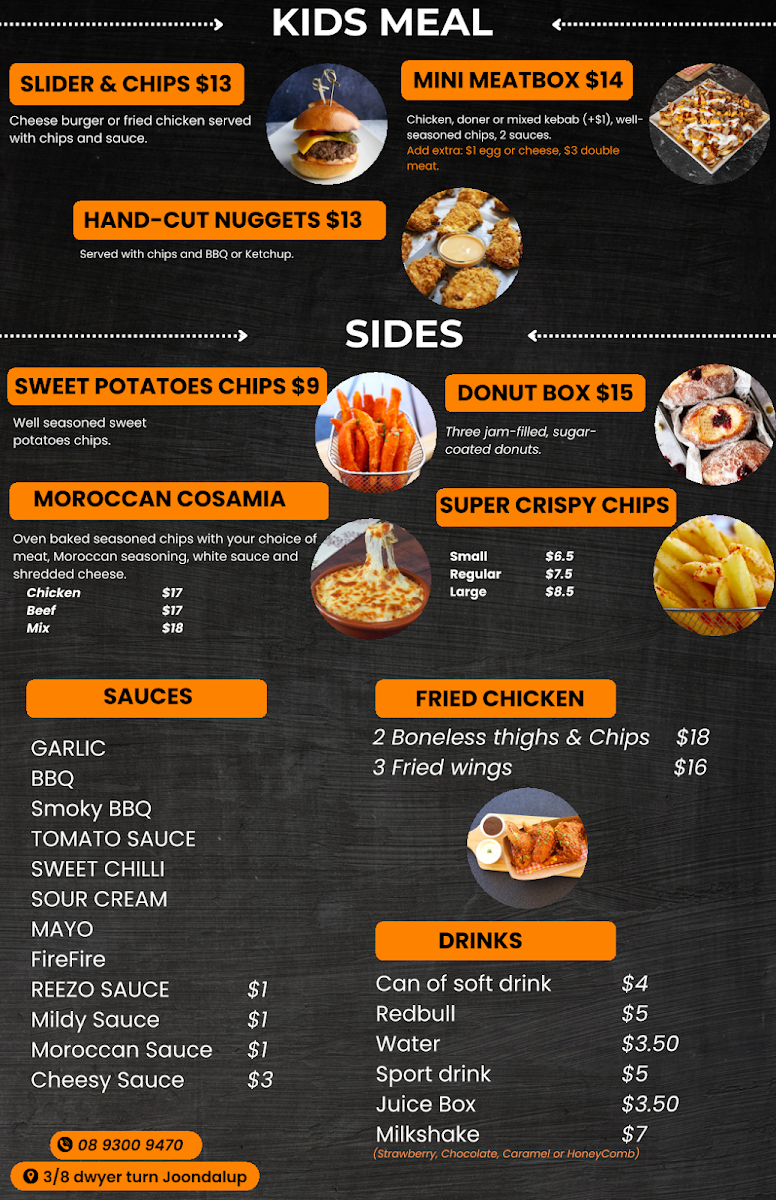 Menu, Reezo Kebab