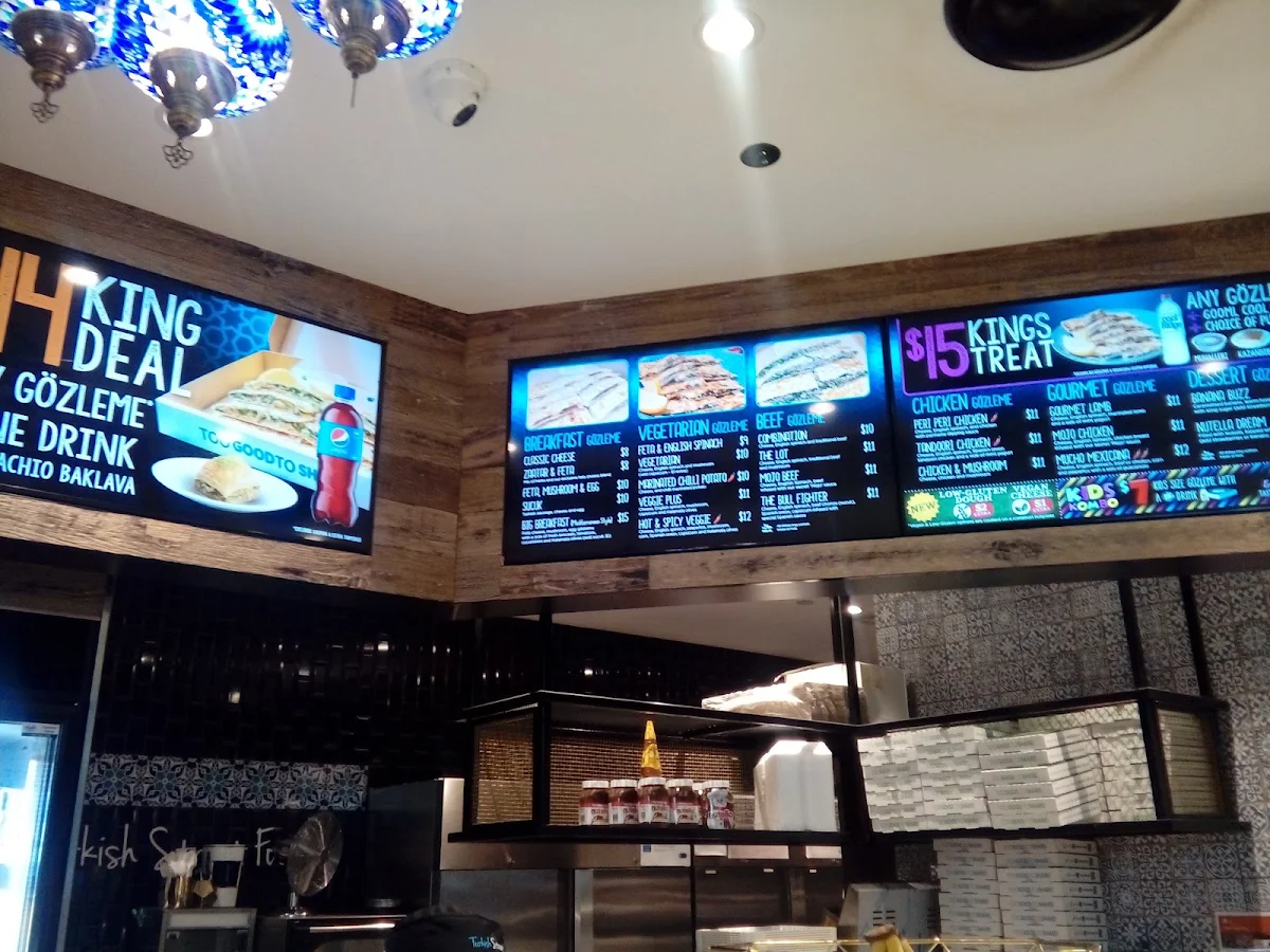 Menu, Gözleme King Hurstville
