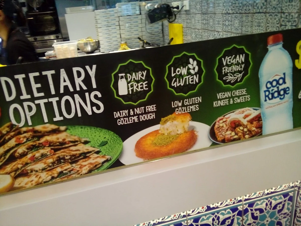 Menu, Gözleme King Hurstville