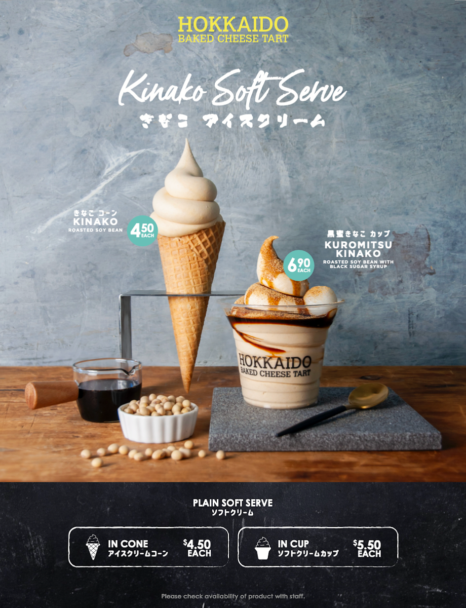 Menu, KURIMU x Hokkaido Baked Cheese Tart Uptown Brisbane