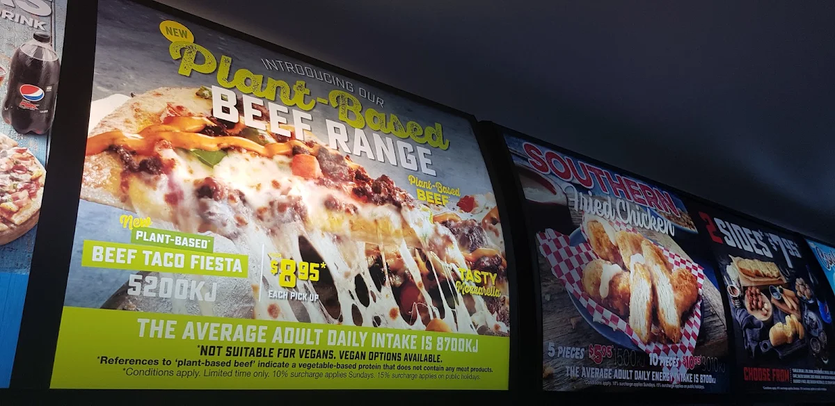 Menu, Domino's Pizza Sunbury