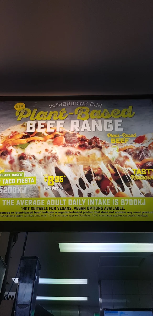 Menu, Domino's Pizza Sunbury