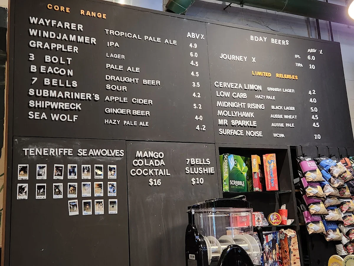 Menu, Green Beacon Brewing Co.