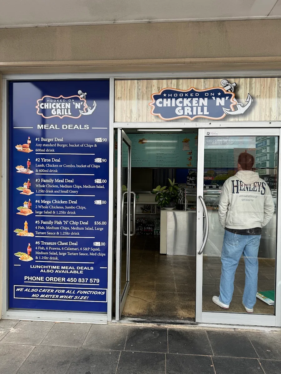 Menu, Hooked on Chicken and Grill