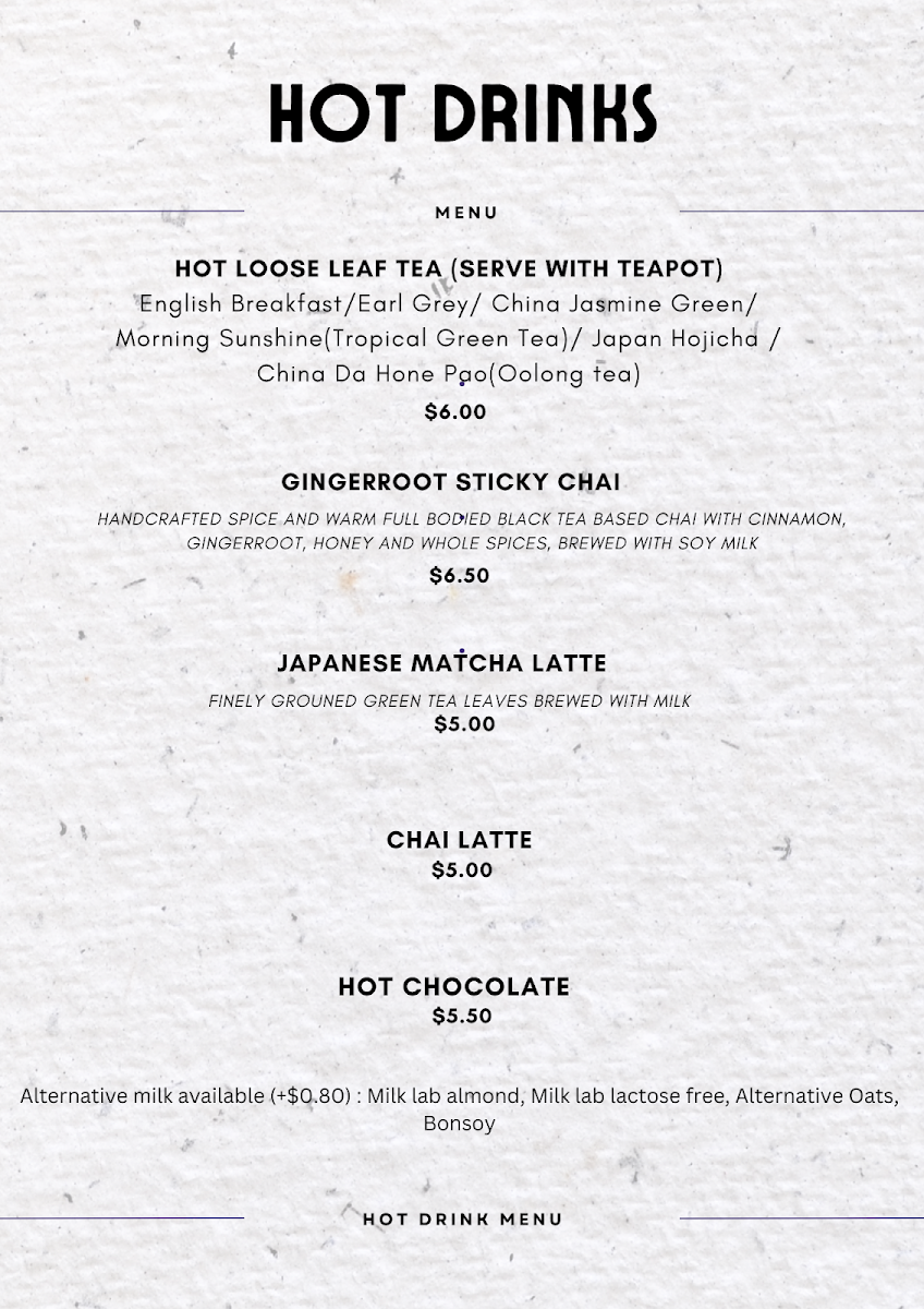 Menu, Chubby Dumplings