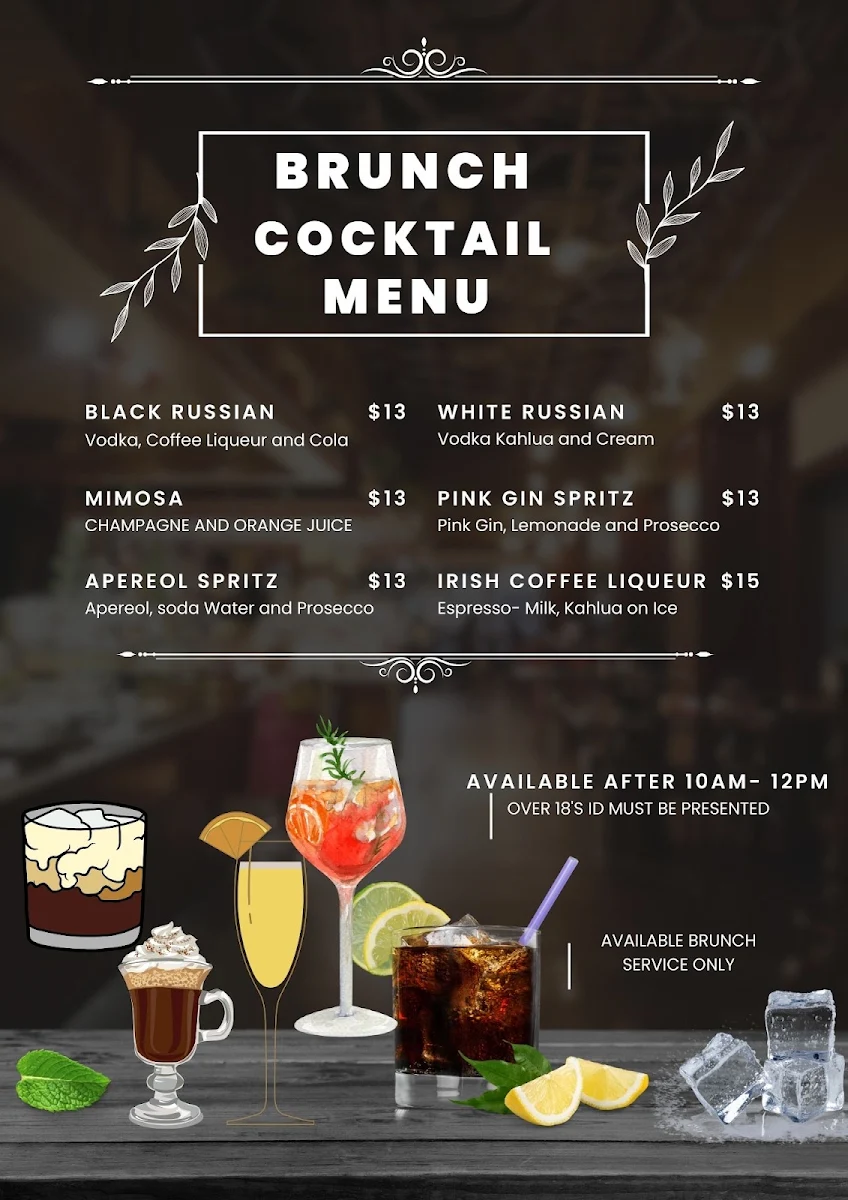 Menu, Punt Hotel