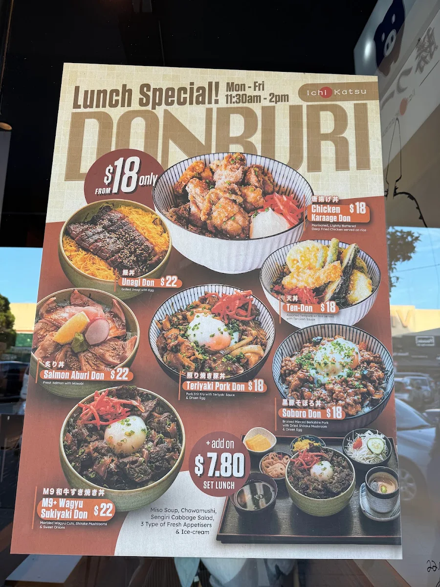 Menu, ICHI KATSU