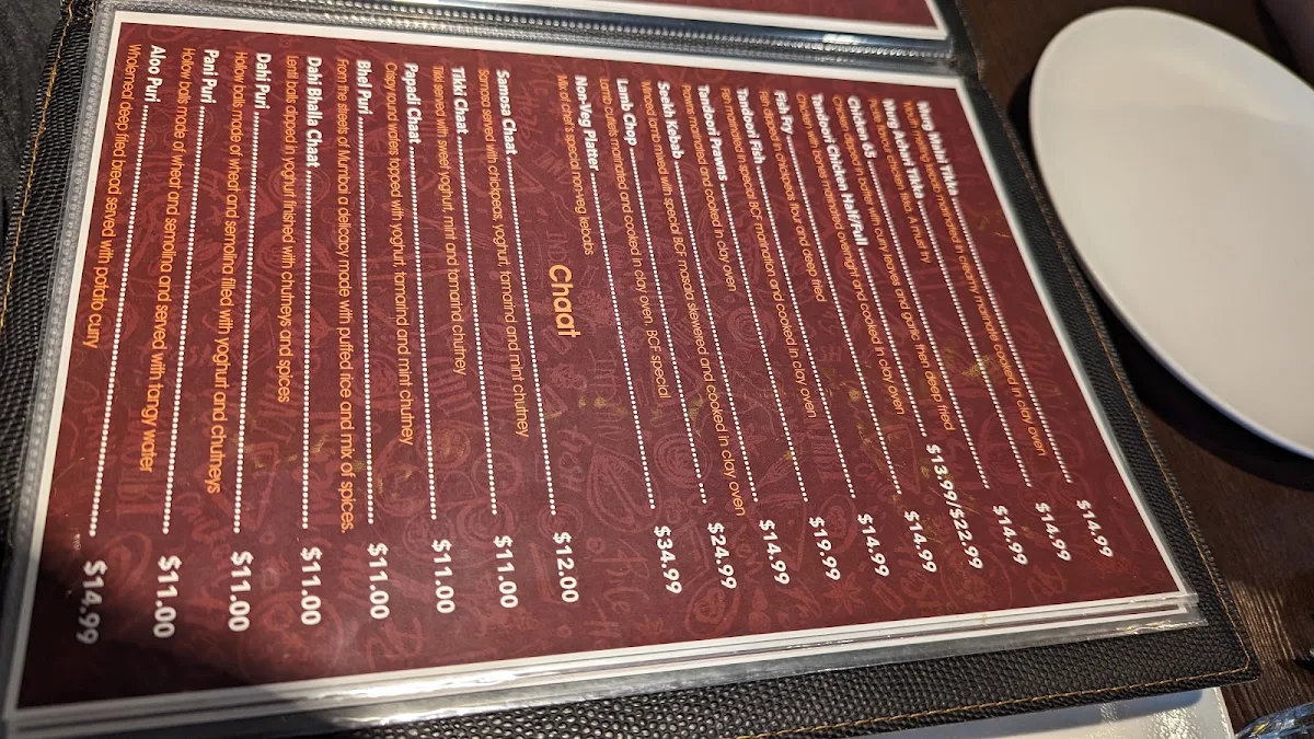Menu, Butter Chicken Factory -SA