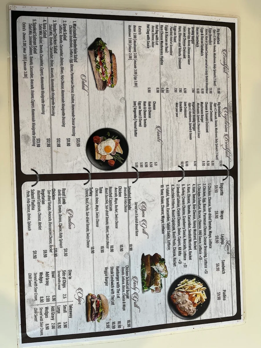 Menu, Café #12