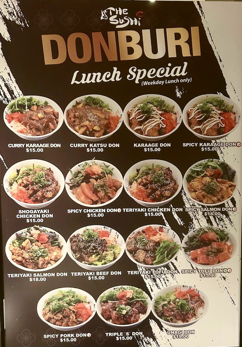 Menu, The Sushi 2016