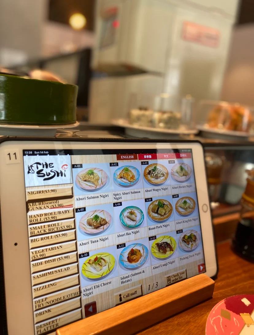 Menu, The Sushi 2016