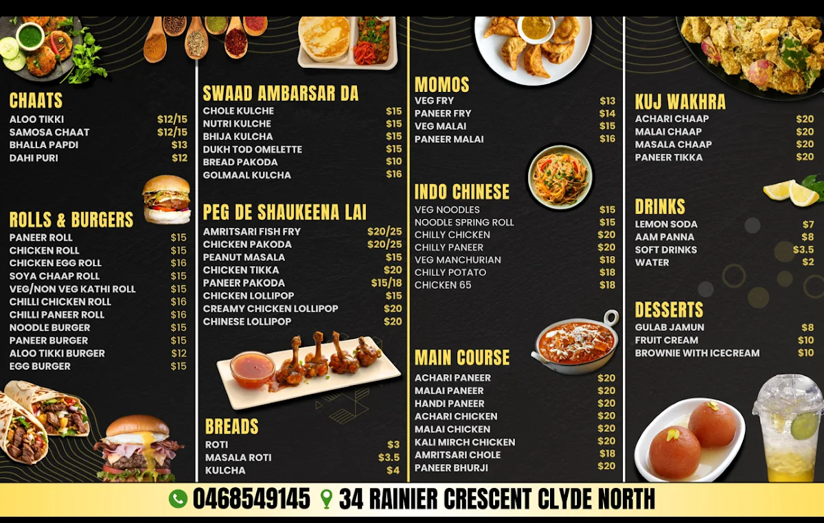 Menu, Majhailan Da Dhaba