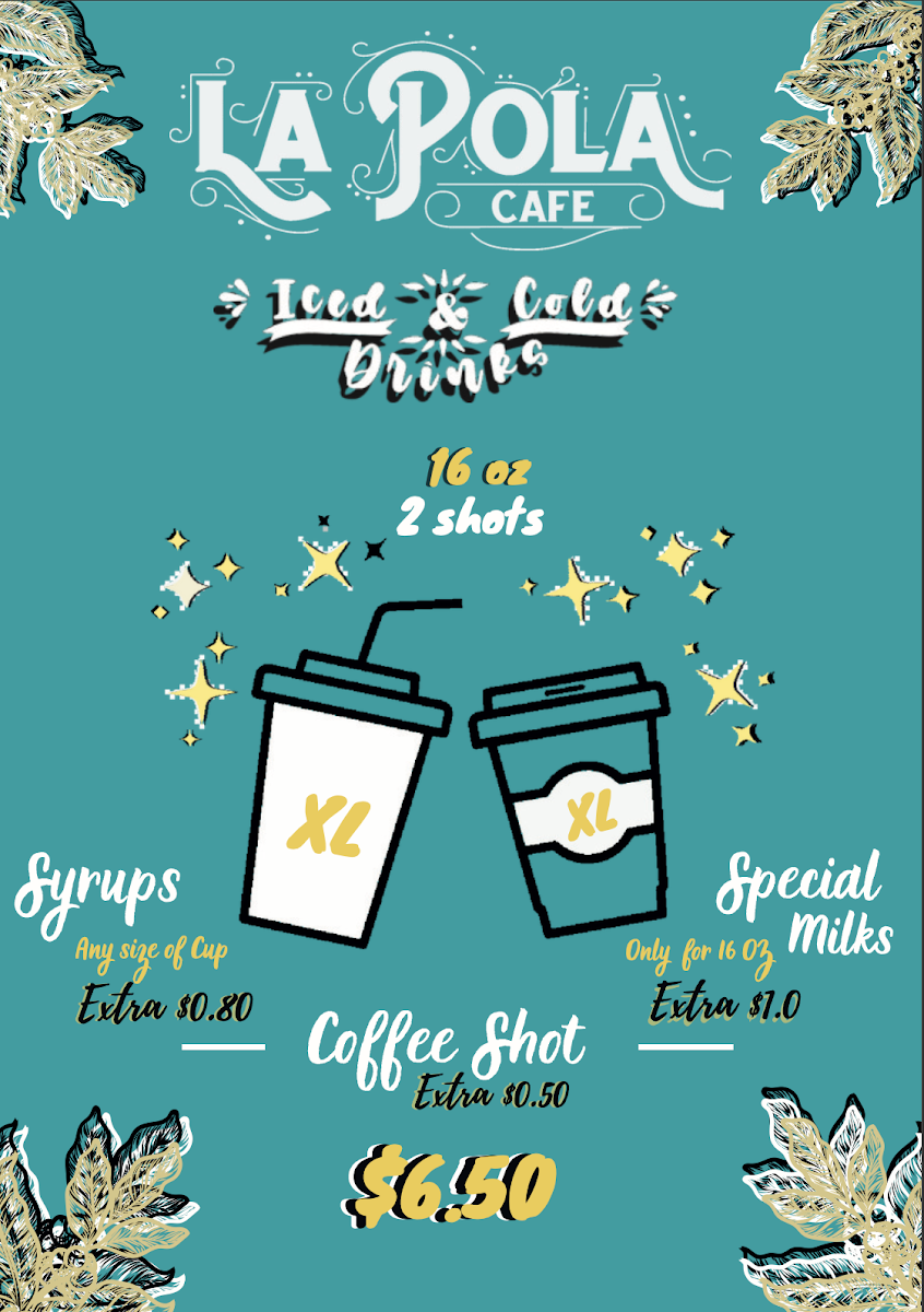 Menu, La Pola Cafe