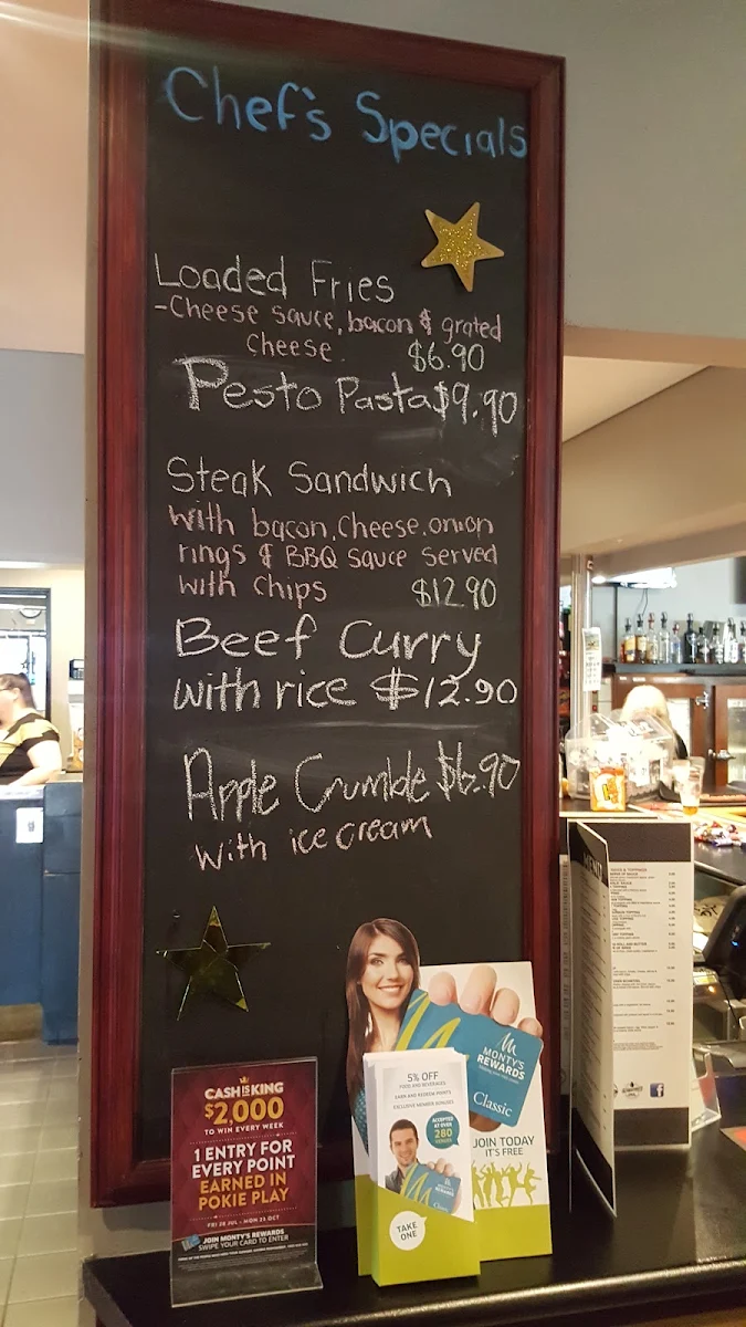 Menu, Hendon Hotel