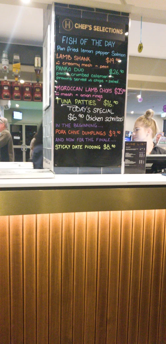 Menu, Hendon Hotel