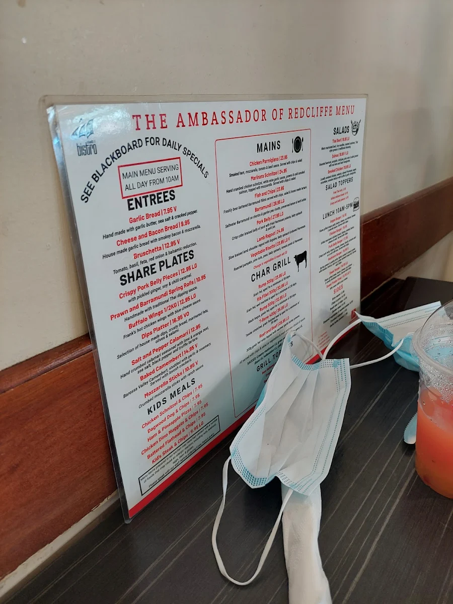 Menu, Ambassador of Redcliffe