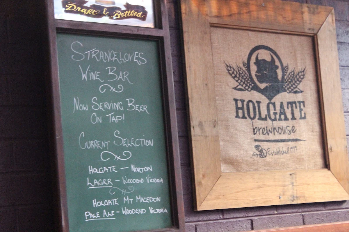 Menu, Strangeloves Wine Bar