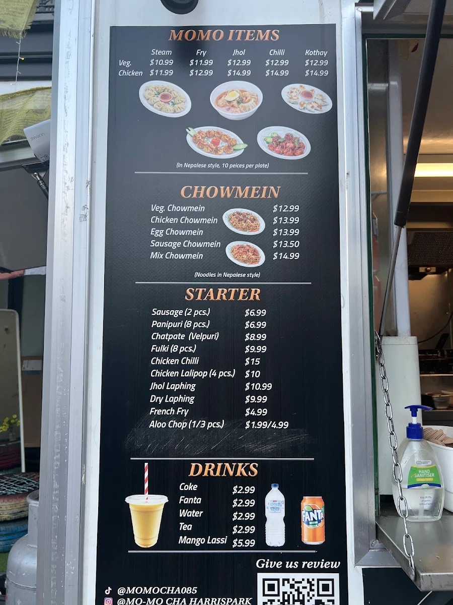 Menu, MoMo cha