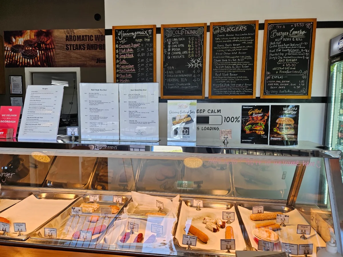 Menu, JimmyMax Café