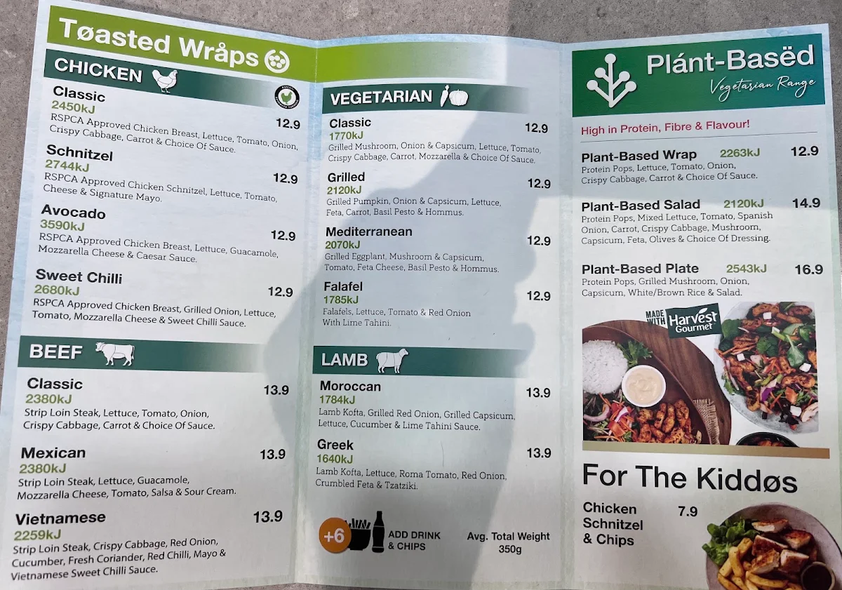 Menu, Le Wrap