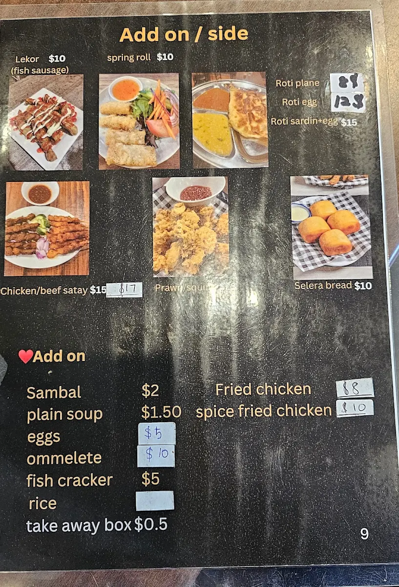 Menu, Selera Warisan