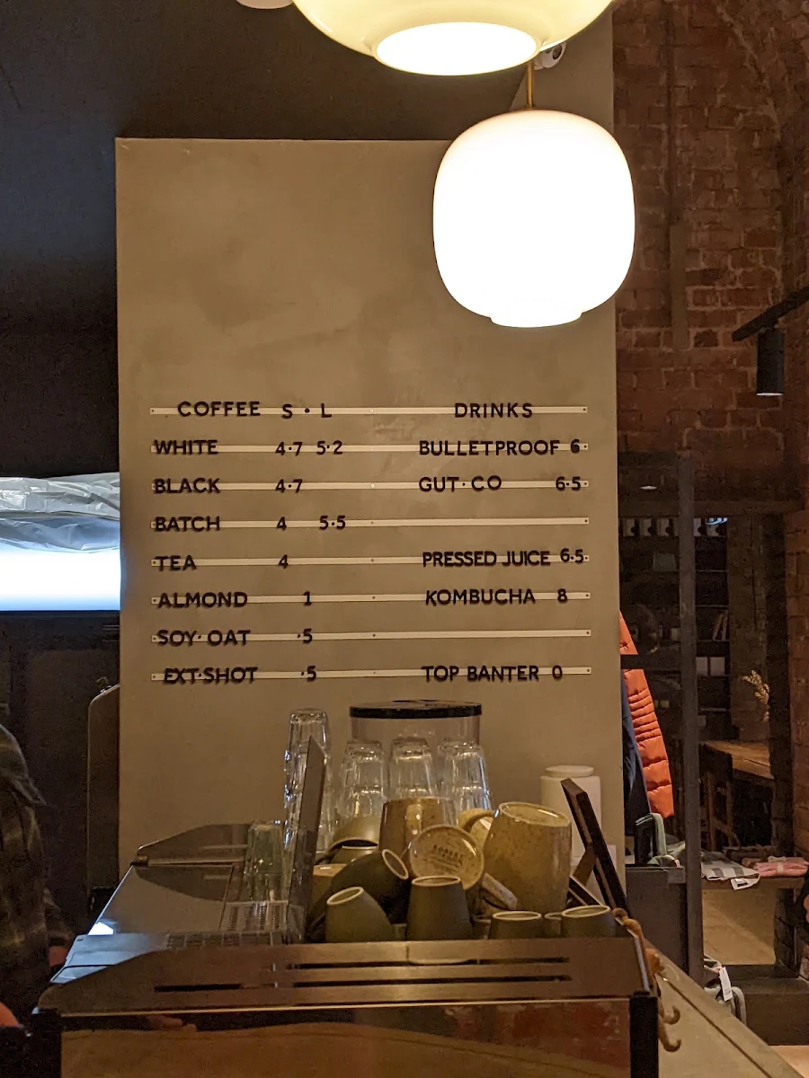 Menu, SAGAS Cafe & Retail Olderfleet