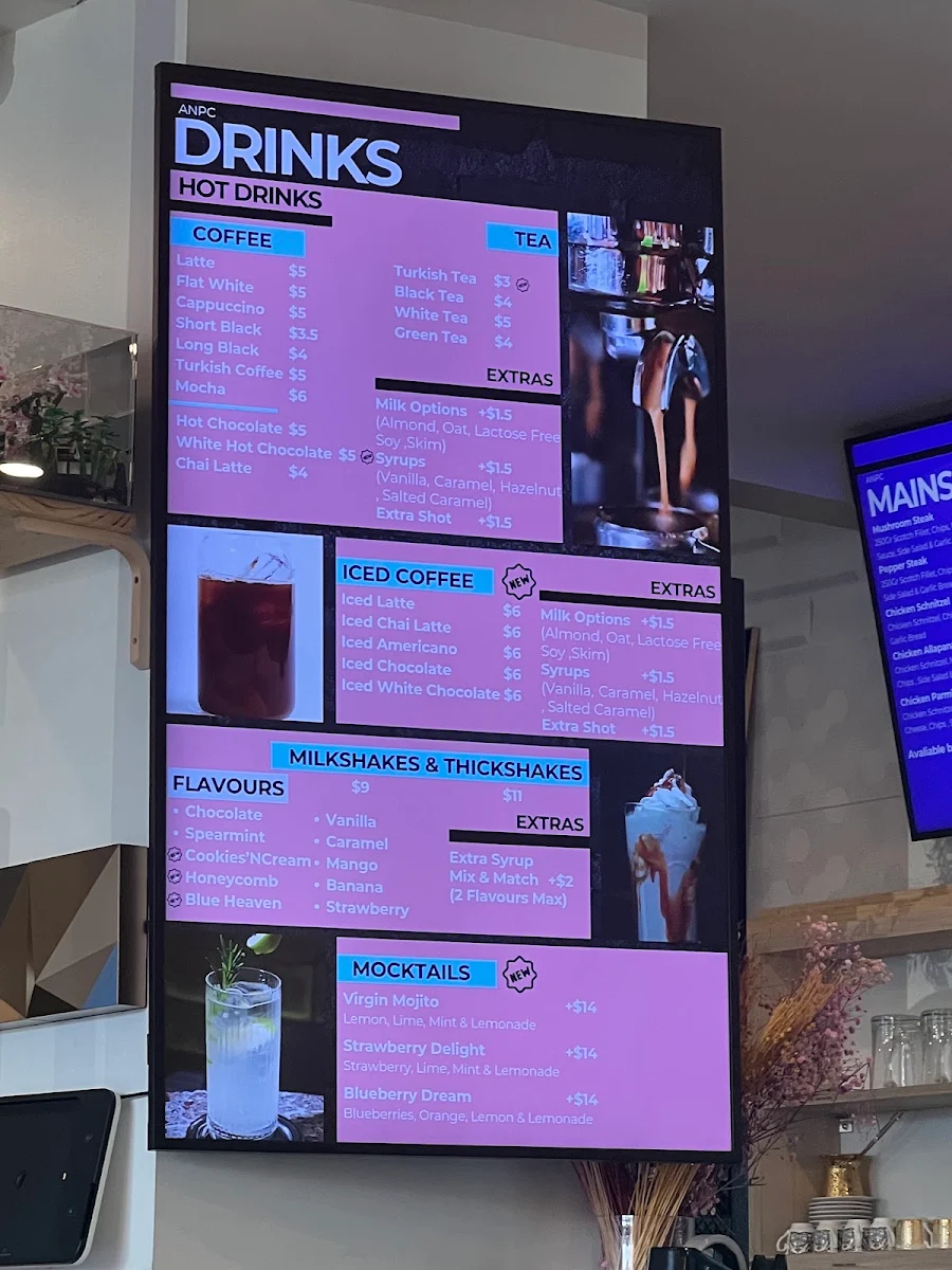 Menu, All Night Pizza Café