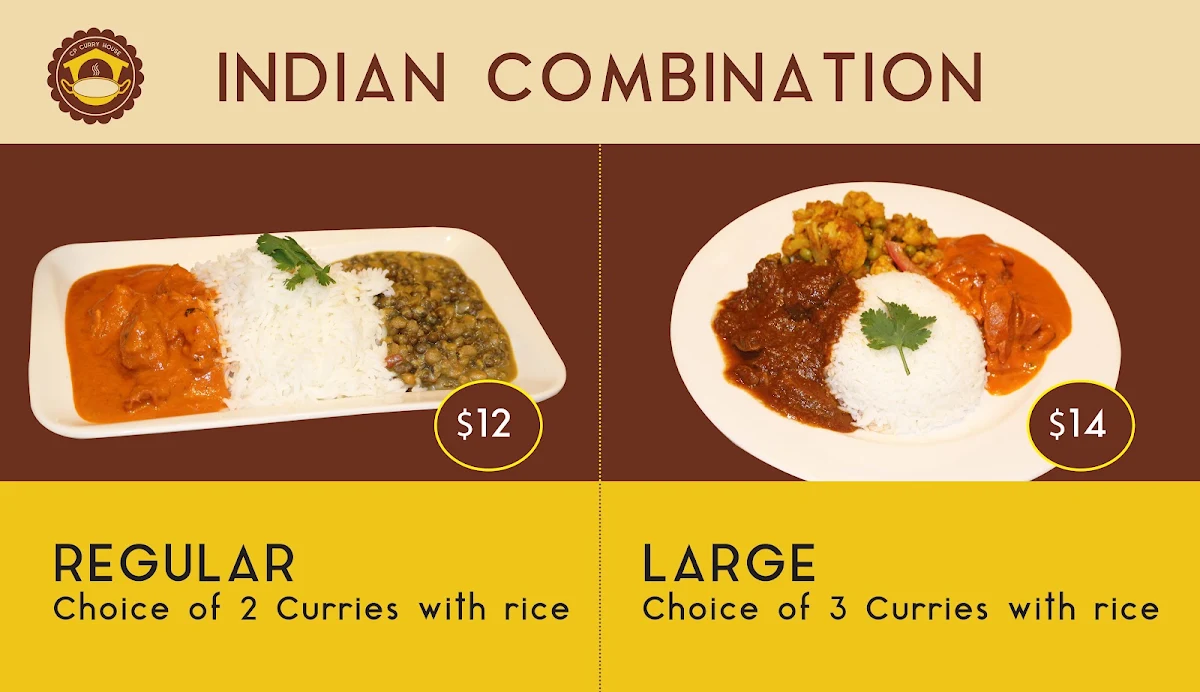 Menu, CP Curry House