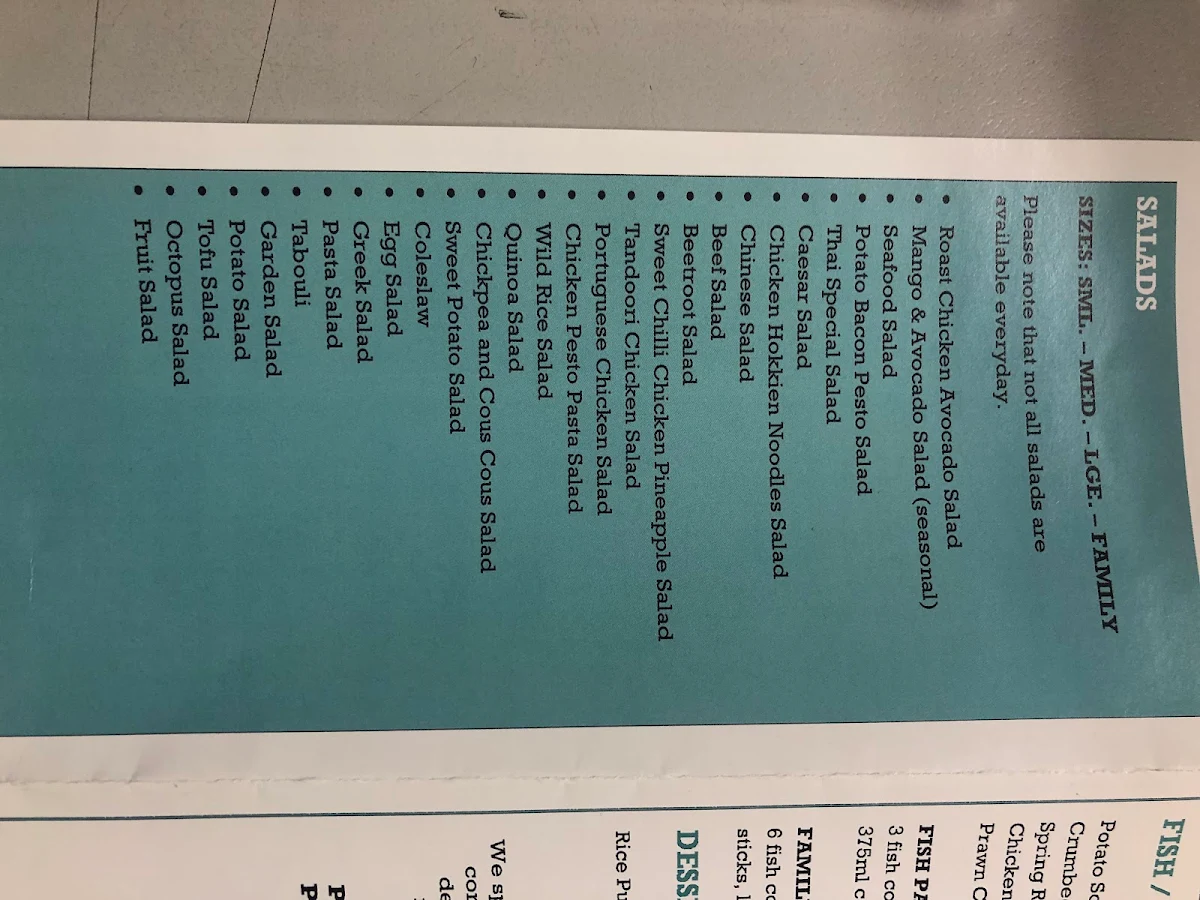 Menu, Bursting With Flavours