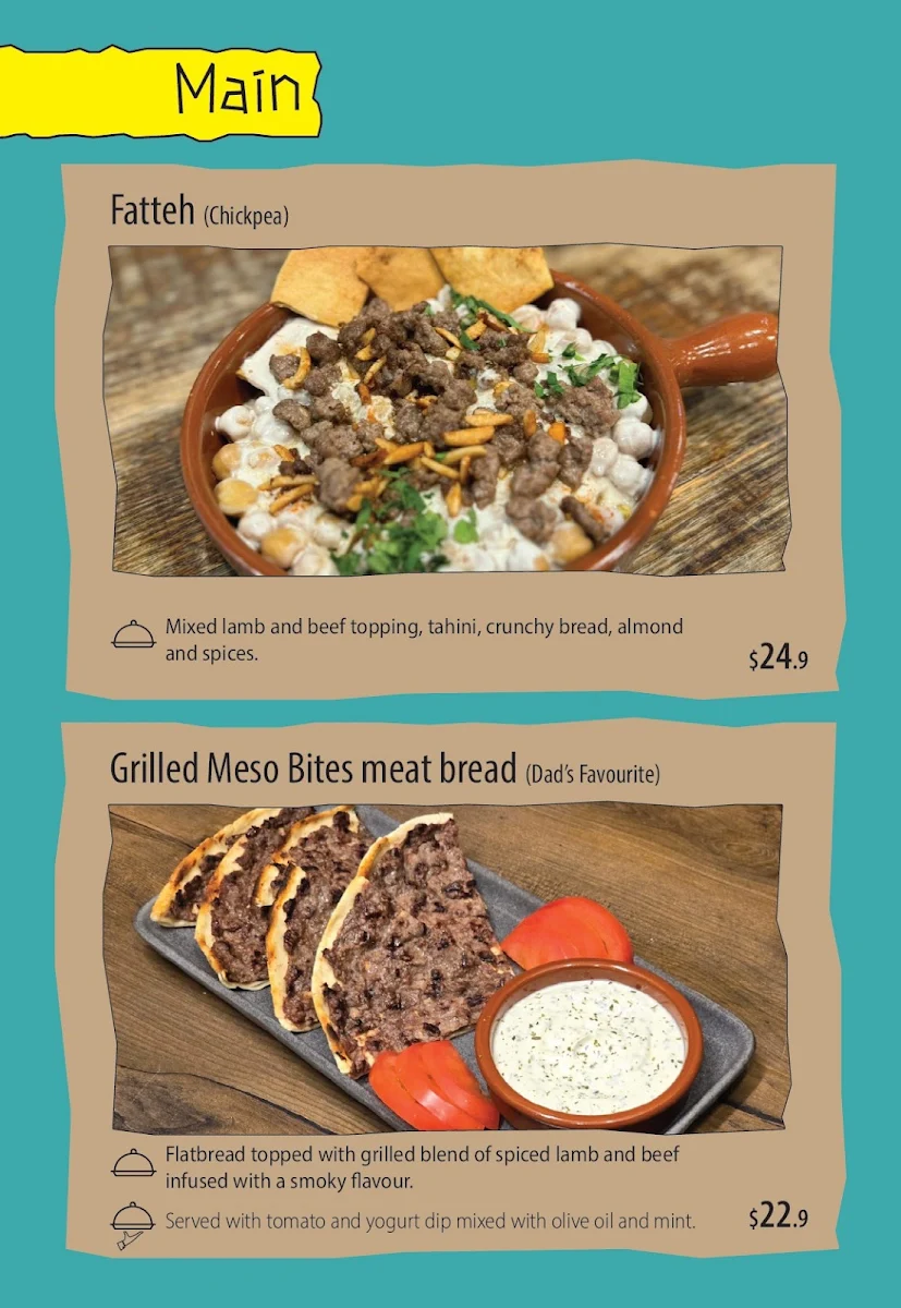 Menu, Meso Bites