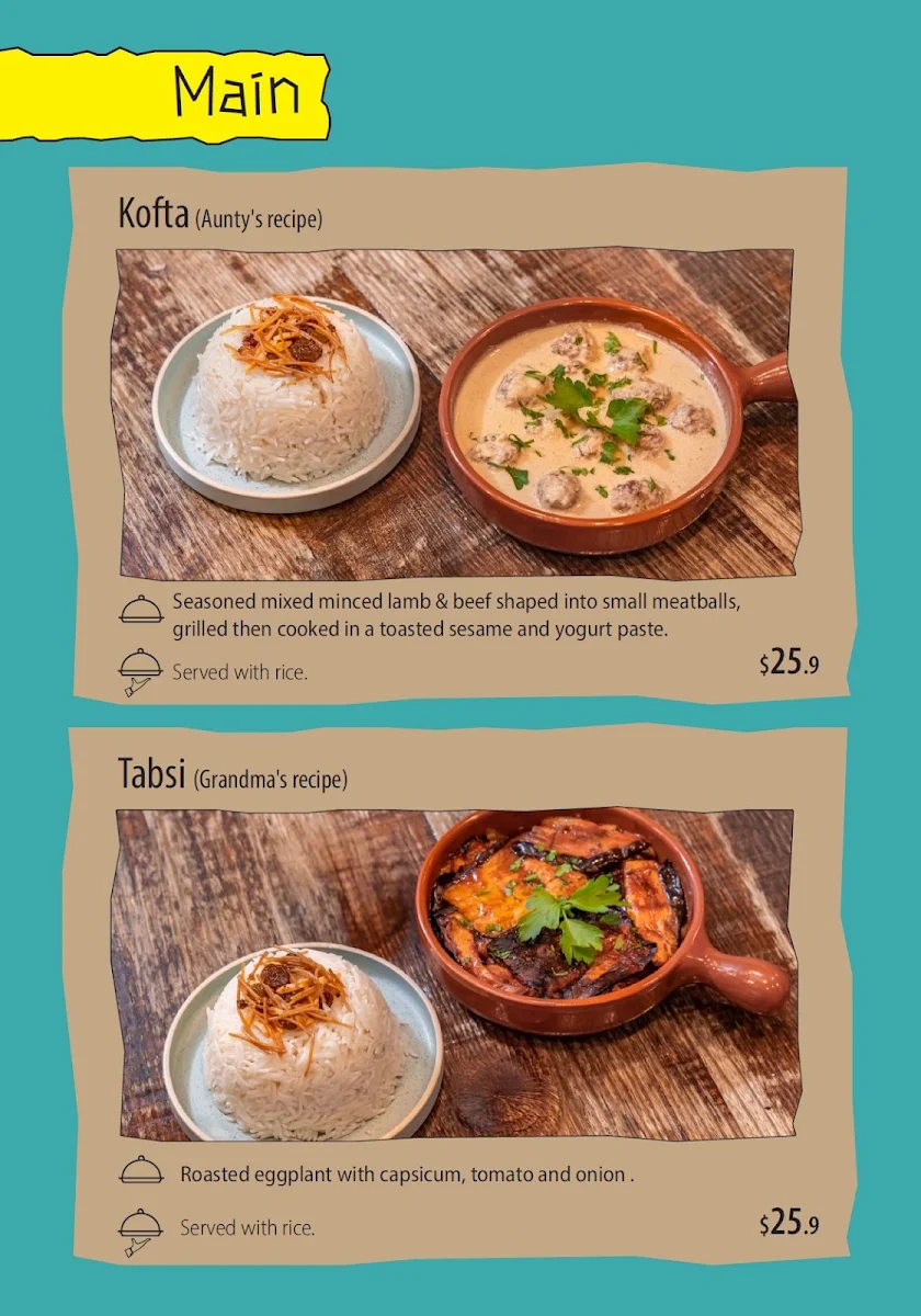 Menu, Meso Bites