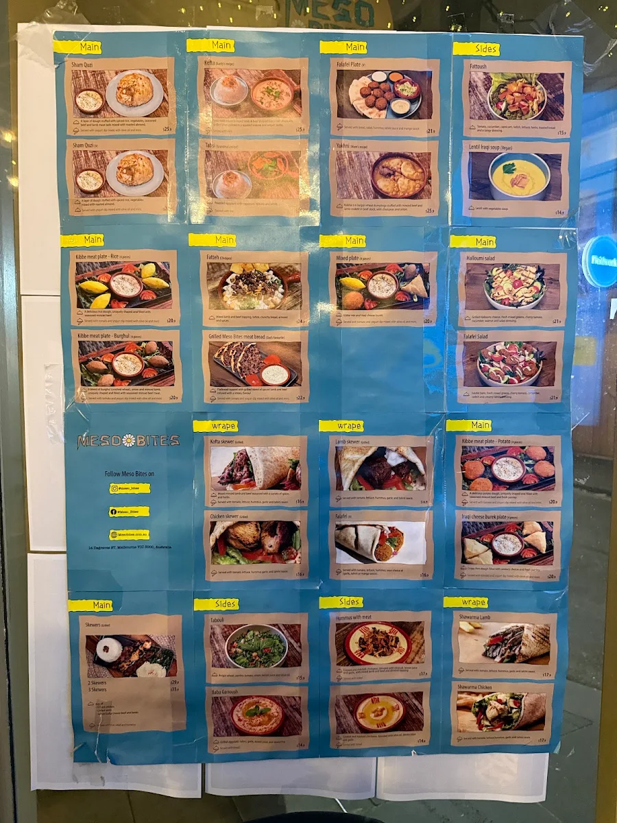 Menu, Meso Bites