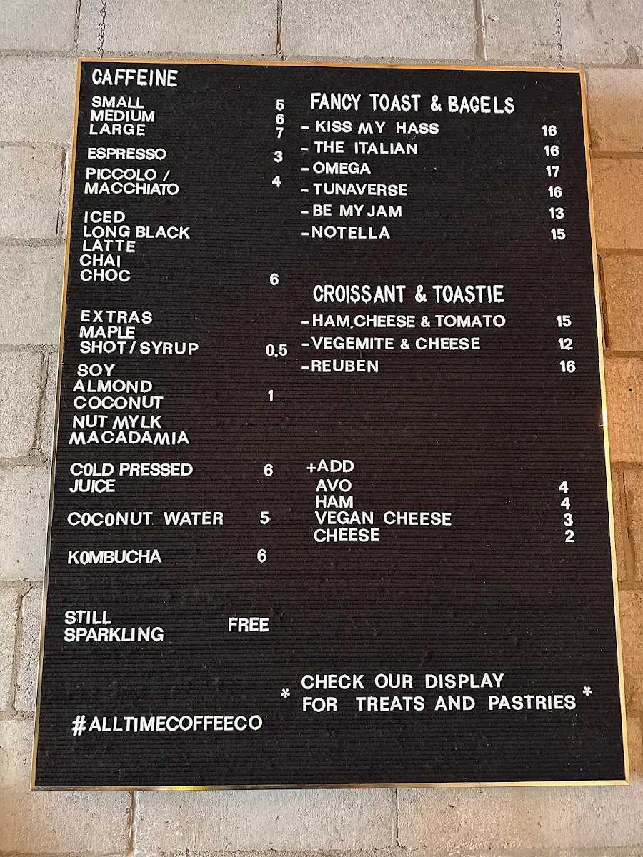 Menu, All-Time Social