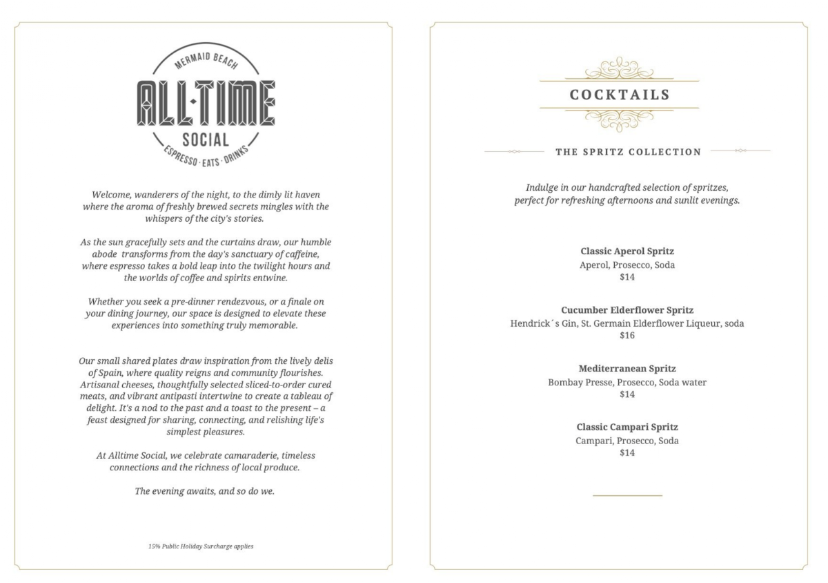 Menu, All-Time Social