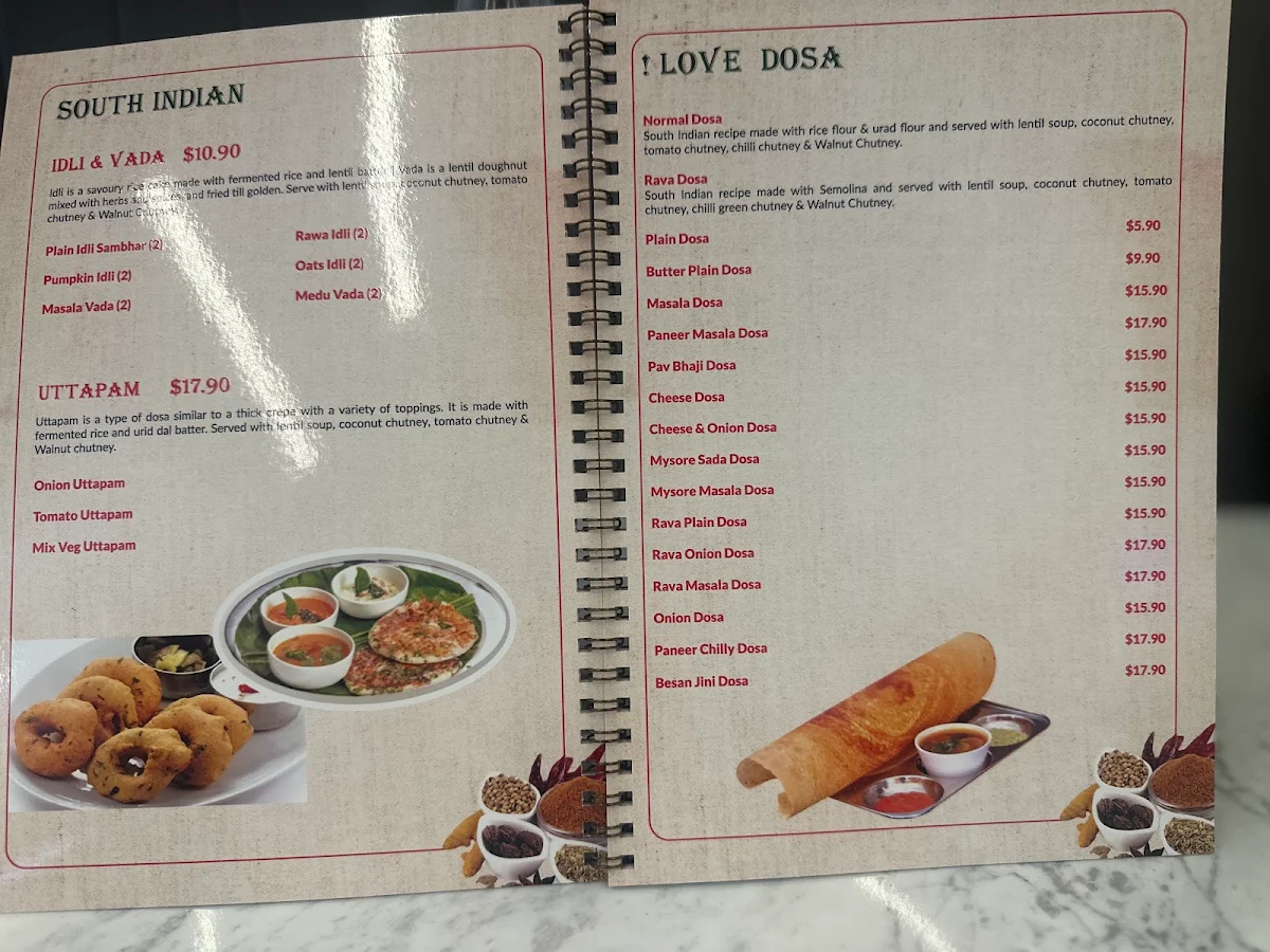 Menu, Jaipur Sweets Harris Park