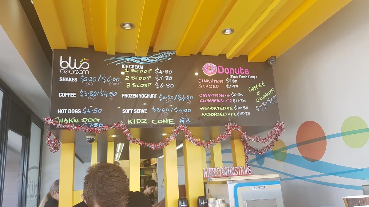 Menu, Blis Icecream