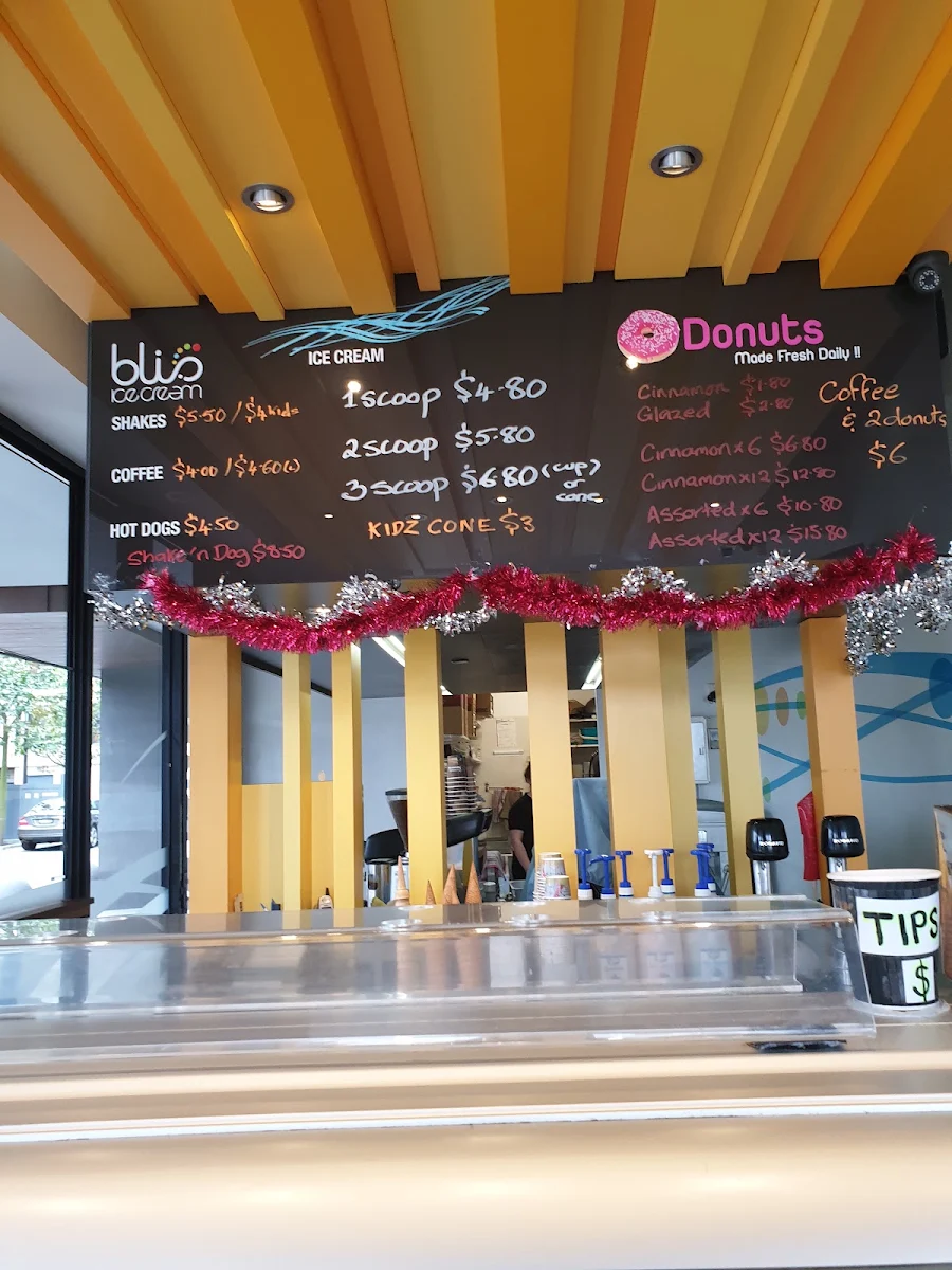 Menu, Blis Icecream