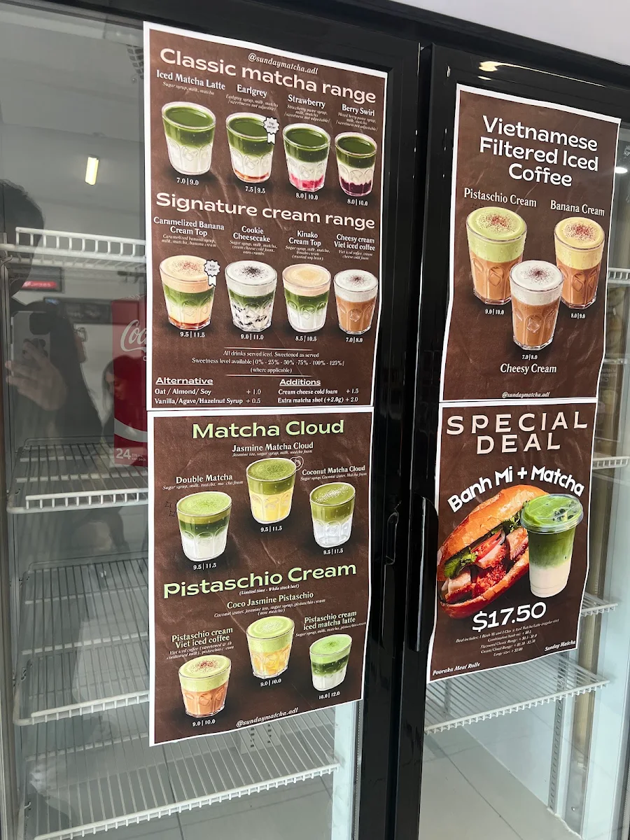 Menu, Sunday Matcha