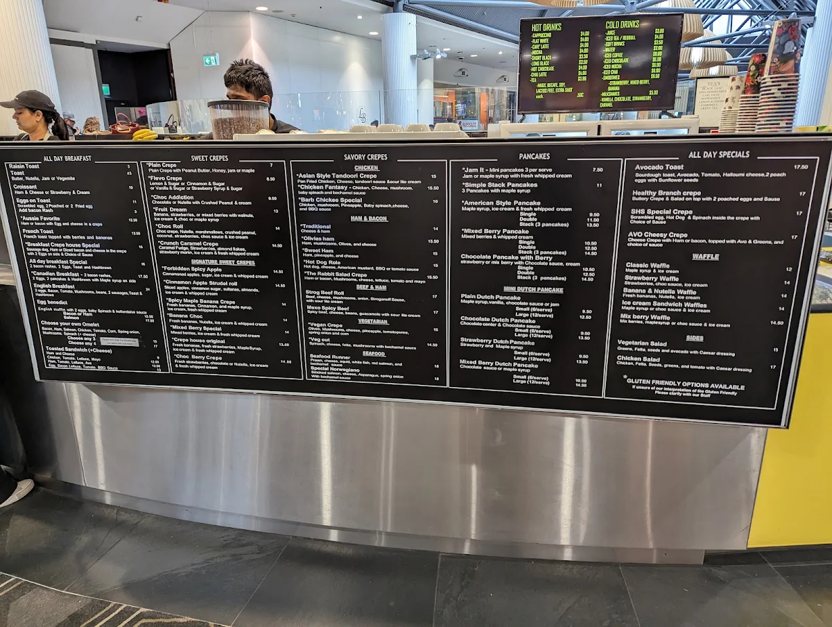 Menu, Mr & Mrs Crepe